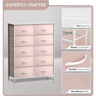 Sorbus Dresser With 10 Drawers Storage Unit Organizer Chest For