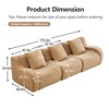 VASIP Soft Teddy Fabric Boneless Modular sofa,Anti-Slip Chaise with 32D High Density Sponge,No Assembly Required - 2 of 4