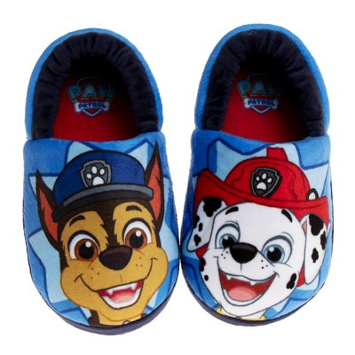 Nickelodeon PAW Patrol Boys Slippers - Plush Non-Slip Comfy Fluffy Lightweight Warm Comfort Soft Aline Indoor House Slippers (Toddler)