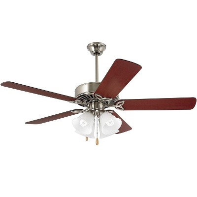 Emerson Kathy Ireland Home Pro Series II Indoor 50" Ceiling Fan LED Light Kit, Brushed Steel