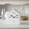 VIP Metal 6.75 in. White Minimalist Table Clock - 2 of 3