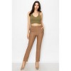 Slickblue Women's Olive Scoop Neck Crop Top, Ribbed Knit, Cami Strap Style, Square Back, Size S-L - 2 of 4