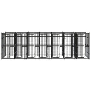 vidaXL Outdoor Dog Kennel Large Dog Crate Dog Cage Exercise Playpen Steel - 1 of 4
