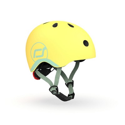 Scoot & Ride Toddler Kids Bike and Scooter Child Safety Helmet with LED Light for Boys and Girls Youth Roller Sports, XXS, Lemon