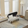 NicBex Chenille Fabric Pull-Open Top Ottoman Bench with Wood Legs,Oval Storage Ottoman for Living Room - 2 of 4