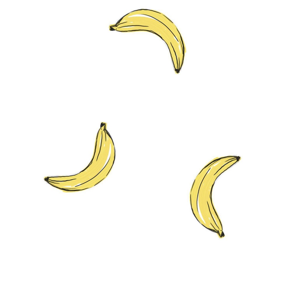 Photos - Wallpaper Roommates Mr. Kate Banana Print Peel & Stick : Removable Temporary Food Pattern, Self-Adhesive, 28.29 Sq Ft Coverag 