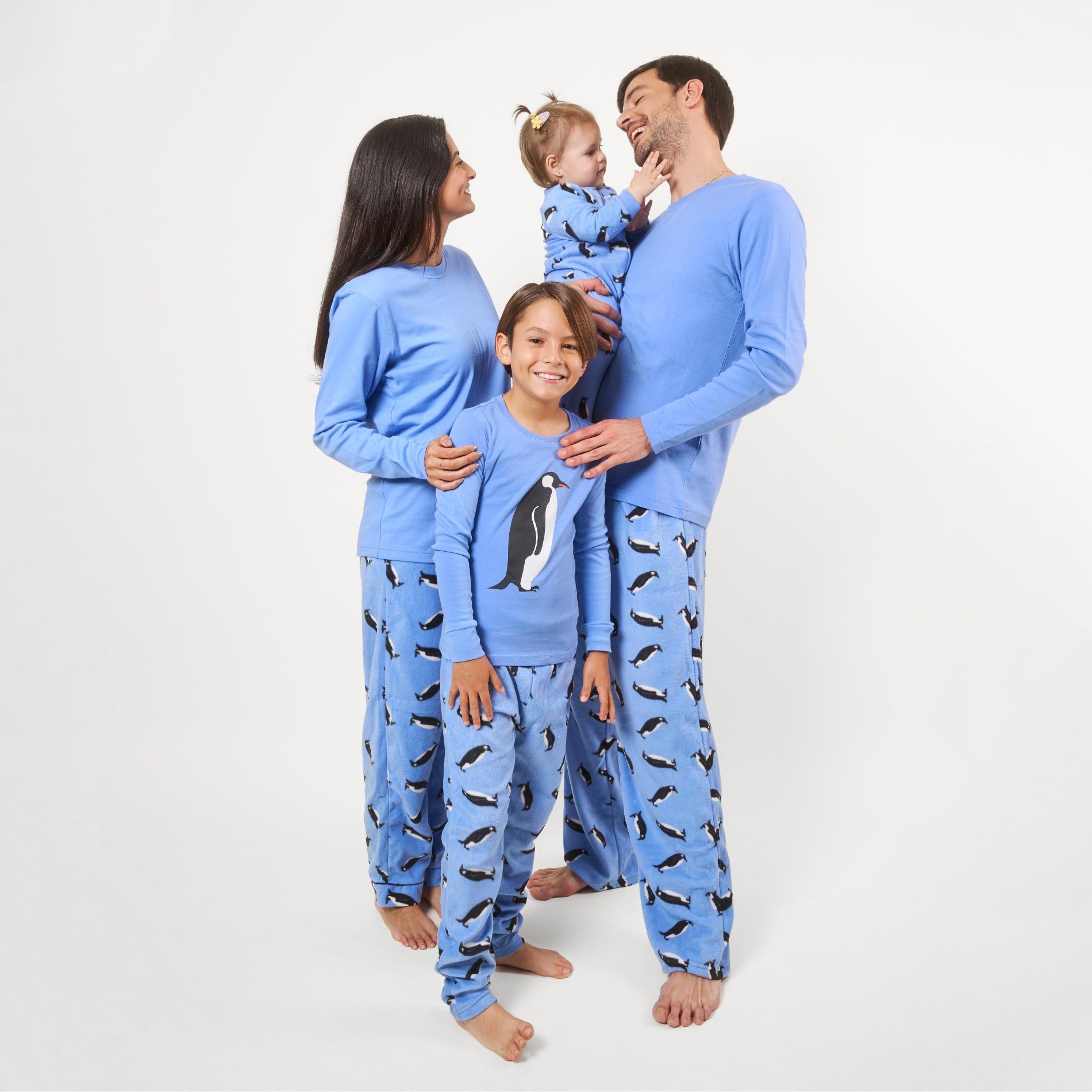 Leveret Fleece Matching Family Pajamas Penguin