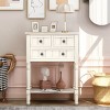 24'' W x 31'' H Vintage Wood Console Table with Drawer and Open Shelf – Narrow Entryway Table for Hallway, Living Room or Foyer - Maison Boucle - 2 of 4