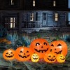 Syemin Decorative Holiday Scene Props Classic String Pumpkin Inflatable Halloween Outdoor Decoration Halloween Decoration Indoor, Orange, 88"*39"*35" - 2 of 4