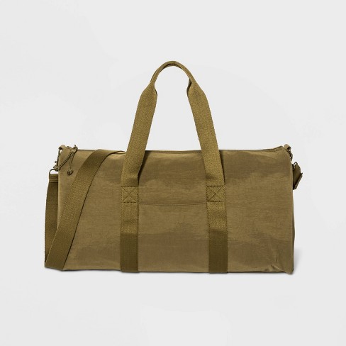 Weekender Duffle Bag for Men: Folding Waxed Canvas Duffle Bag