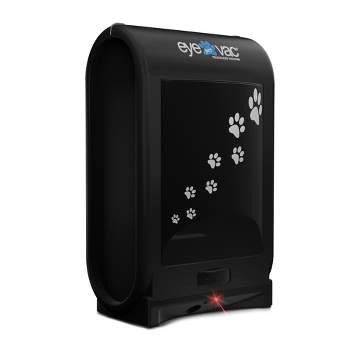 EyeVac Pet EVPET-PB 6.5 Quart 1,400 Watt Stationary Cyclonic Touchless Vacuum for Households with Pets or Mobility Concerns, Black with Paw Prints