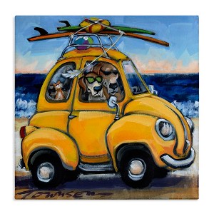 Stupell Industries Groovy Pet Beach Buggy, 24" x 24" - 1 of 4