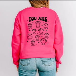 Simply Sage Market S.W.Smiley You Are  Sweatshirt - M - Raspberry - 1 of 4