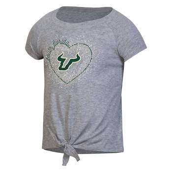 NCAA South Florida Bulls Girls' Gray Tie T-Shirt