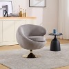 NicBex Velvet Swivel Barrel Accent Chair,Upholstered Swivel Living Room Chairs with Curved Backrest,Cozy Armchair,Accent Chairs for Living Room - 2 of 4