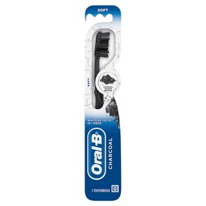 Oral-B Charcoal Toothbrush, Soft, 1 Count - 1 of 4