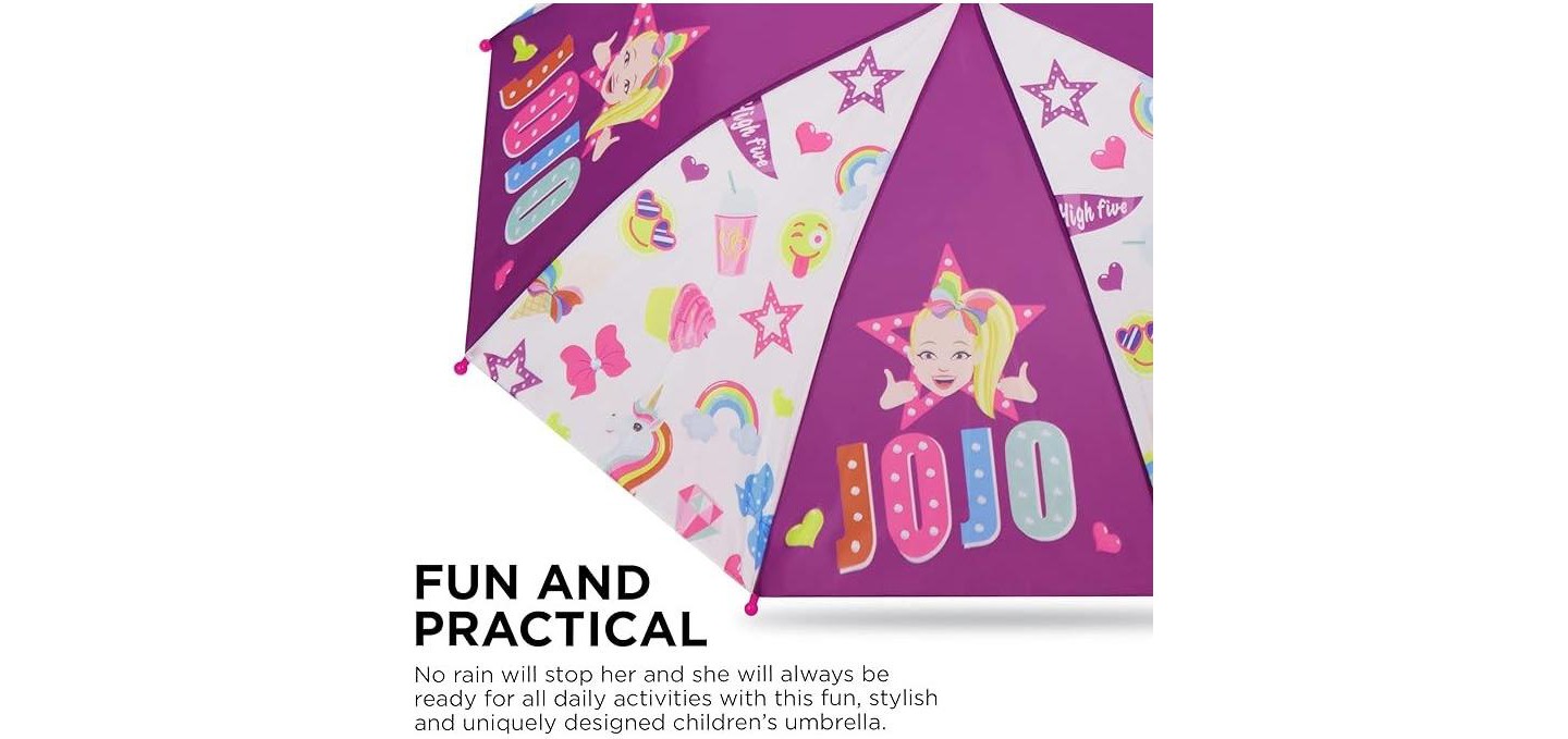 JoJo Siwa Kids Umbrella and Raincoat Set, Rain Wear for Girls Ages 6-7 — фото 3