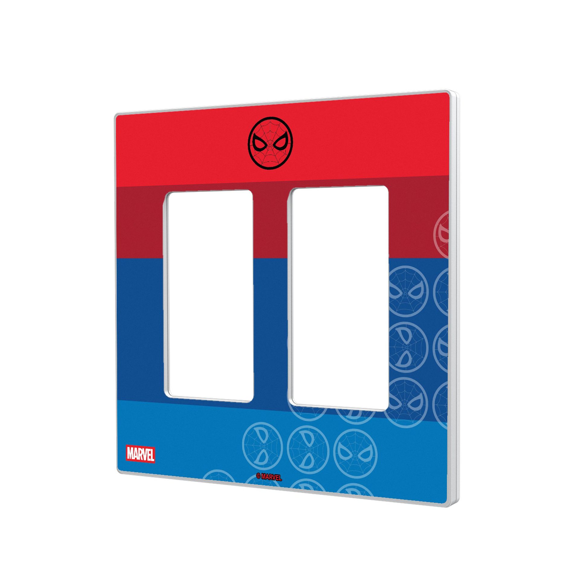 Marvel Spider-Man Sigil Hidden-Screw Light Switch Plate for Double Rocker