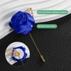 Unique Bargains Wedding Golden Leaf Rose Flower Lapel Pins for Men Suits 18 Pcs - 2 of 4