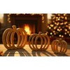 Wooden Pumpkin Cut-Out Decor Natural Autumn Accents (Set of 6) by Melrose - 3 of 3