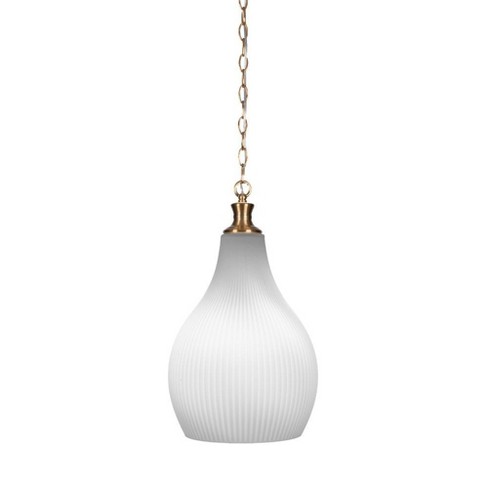 Toltec Lighting Carina 1 - Light Pendant in  New Aged Brass with 12.25" Opal Frosted Shade - image 1 of 1