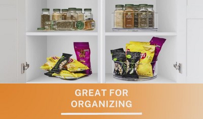 Sorbus 2 Pack Clear Lazy Susan Organizer