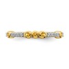 Black Bow Jewelry 2mm 14k Yellow Gold Citrine & .08 Ctw Diamond Stackable Band - 4 of 4