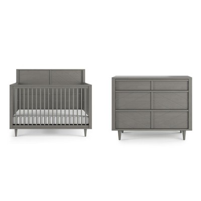 Child Craft Surrey Hill Crib, Dresser and Chest Nursery Set, 3-Piece, Includes 4-in-1 Convertible Crib, Dresser, and Chest