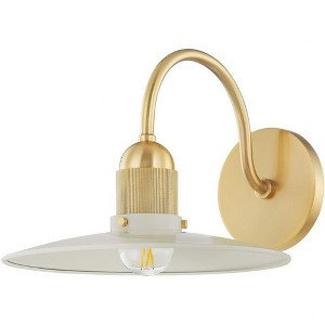 Mitzi Leanna 1 - Light Sconce in  Aged Brass/Soft Cream - 1 of 1