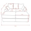 TiramisuBest 82" Upholstered Sofa, Modern Corduroy Cloud Sofa, Sectional Sofa with Ottoman and Throw Pillows, Cloud Soft Lounge - 4 of 4