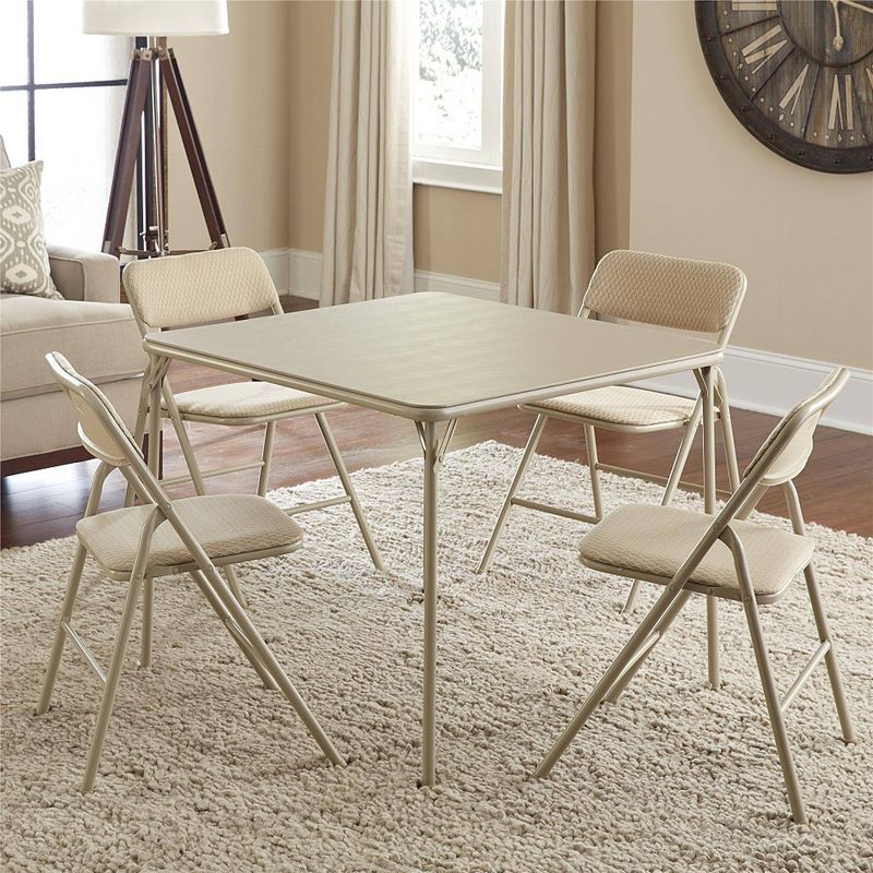 5pc Folding Table and Chair Set Tan - Room &#38; Joy, 6 of 13