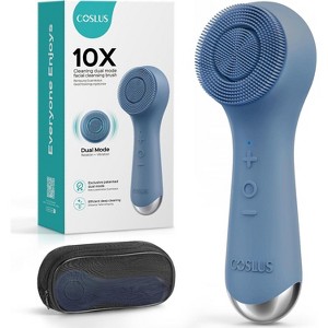 COSLUS Face Scrubber Facial Cleansing Brush: 2 in 1 Spin and Vibration Patented Tech, Silicone Electric Exfoliator Scrubber with Automatic Foaming - 1 of 4