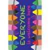 Smart Poly® Welcome Mat with Slip Resistant Backing, 15.5" x 23.5", Crayons, Everyone is Welcome Here, Pack of 2 - 3 of 3