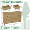 7 Drawer Fluted Dresser for Bedroom, Wooden Storage Chest with Deep Drawers, Modern TV Stand Organizer - 2 of 4