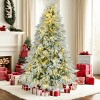 ChicFurnit Artificial Trees 6FT Christmas Tree Stands Spruce Snow Flocked Artificial Tree Holiday Decorate Tree for Home Party, Green, 44.1"*44.1"*72" - 2 of 4