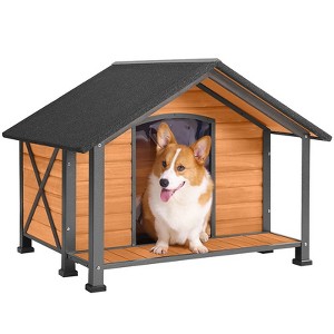 Aivituvin Waterproof Dog House with Anti-Chewing Metal Frame|Large Porch-AIR88/89 - 1 of 4