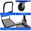 ORRD Heavy Duty Flatbed Cart 660LBS Capacity, Foldable Hand Truck with 360° Swivel Wheels for Warehouse & Moving,Yellow - 4 of 4