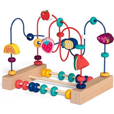 Image of Kidzlane Bead Maze Wooden Baby Toddler Toys, Multicolored