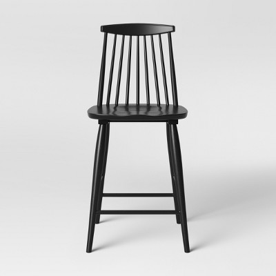 Harwich High Back Windsor Counter Height Barstool Black - Threshold™