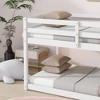NicBex Twin Over Twin Bunk Bed with Guardrail,Rubber Wood Loft Bed with Built-In Ladder,Modern Bunk Beds,Low Height Bunk Beds for Bedroom - 4 of 4