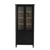 NicBex Vintage Tall Bookshelves Pantry Cabinet with Glass Doors & Adjustable Shelves,Display Buffet Cabinet for Hallways,Living Room,Kitchen - 4 of 4