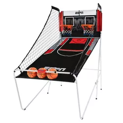 ESPN Indoor Home 2 Player Hoop Shooting Basketball Arcade Game with Preset Games, LED Scoreboard, 3 Basketballs & Pump