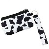 Wrapables Neoprene Mini Wristlet Wallet / Credit Card ID Holder with Lanyard, Cow Print - 2 of 4