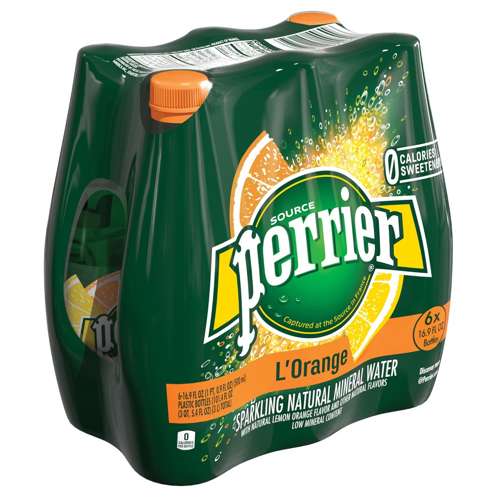 UPC 074780446426 product image for Perrier Sparkling Natural Mineral Water L'Orange/Lemon Orange - 6pk/16.9 fl oz B | upcitemdb.com