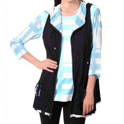 Women's On the Grid Hooded Vest - ANGEL