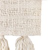 Hand Woven Tasseled Throw Blanket Cream Polyester by Foreside Home & Garden - 3 of 4