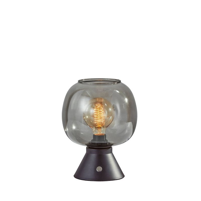 9.5&#34; Ashton Collection Table Lantern Black (Includes Light Bulb) - Adesso, 1 of 7