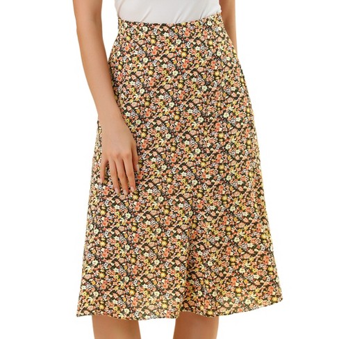 Women's print midi outlet skirts