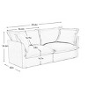 2 Seat Sectional Sofa,Straight Sectional Sofa With Upholstered Cushion And Detachable Cover,Deep Seat Sofa For Living Room-Cuddlewood - 4 of 4