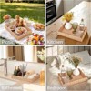BRINJOY Rectangle Woven Serving Tray with Handles - 15.75"x11.5"x2.25" Coffee Table Organizer, Decorative Tray for Living Room - 4 of 4